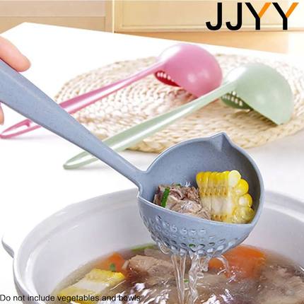 The 2 in 1 Kitchen Spoon Spoon Long handle Plastic Colander