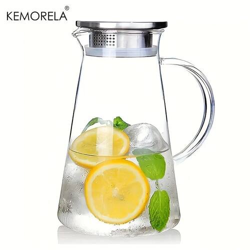 Water Jug Transparent Heat-Resistant Glass Cold Water Kettle