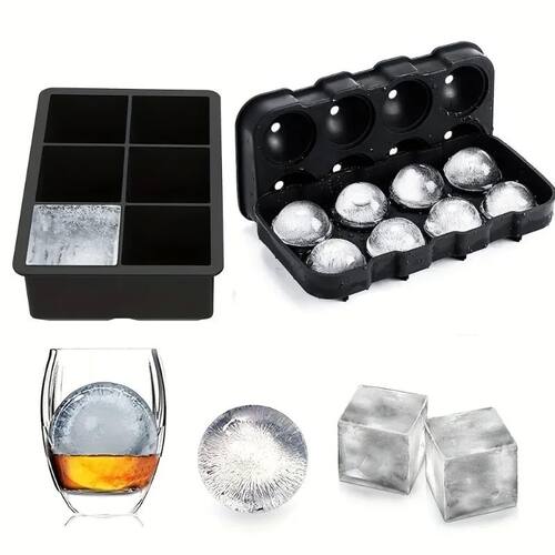 4/6/8Grid Ice Ball Maker Silicone Ice Cube Mold Tray DIY Fre