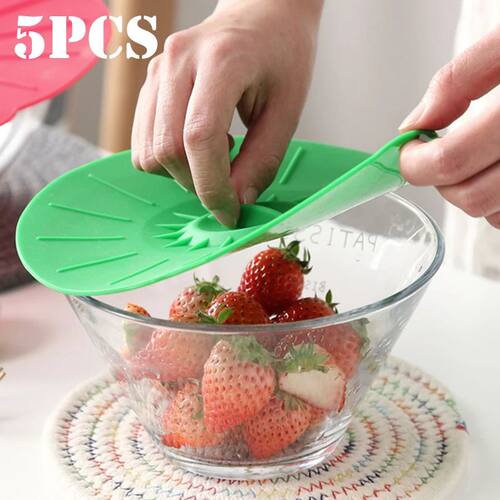 Silicone Bowl Cover Set Heat Resistant Microwave Oven Cover