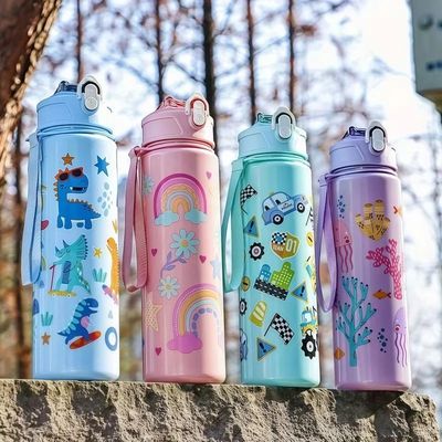 750ml Dinosaur Water Bottle For Kids Water Sippy Cup With Si