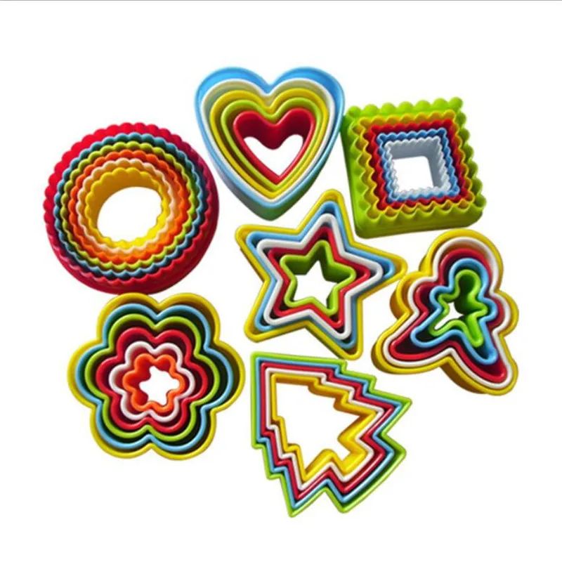 5Pcs Biscuit Mould Cookies Cutter Molds Plastic Cake Mould P