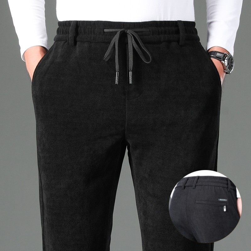 灯芯绒男装裤子秋冬季2026新款宽松保暖中年爸爸大码长裤韩版潮流,男装,卫裤,淘宝优惠券,粉丝福利购,淘宝优惠卷