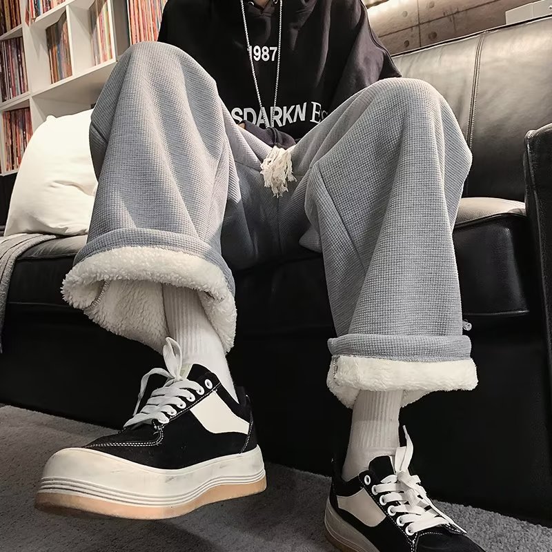 男士休闲裤加绒加厚潮牌