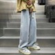 清仓捡漏外贸尾货直筒牛仔裤 子潮牌 宽松休闲百搭阔腿裤 男士 春秋季