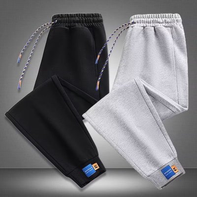 卫裤男潮牌宽松秋冬季加绒加厚
