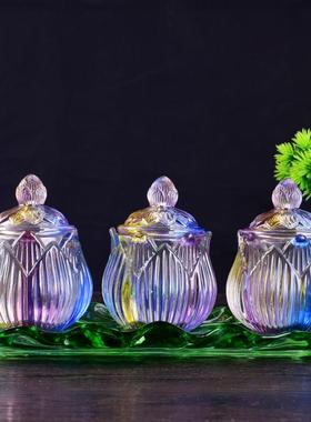 供佛圣水杯仿琉璃的玻璃表面喷色