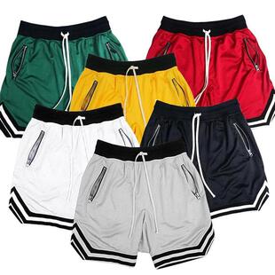 夏季薄款网眼布运动健身短裤Summer thin mesh basketball short