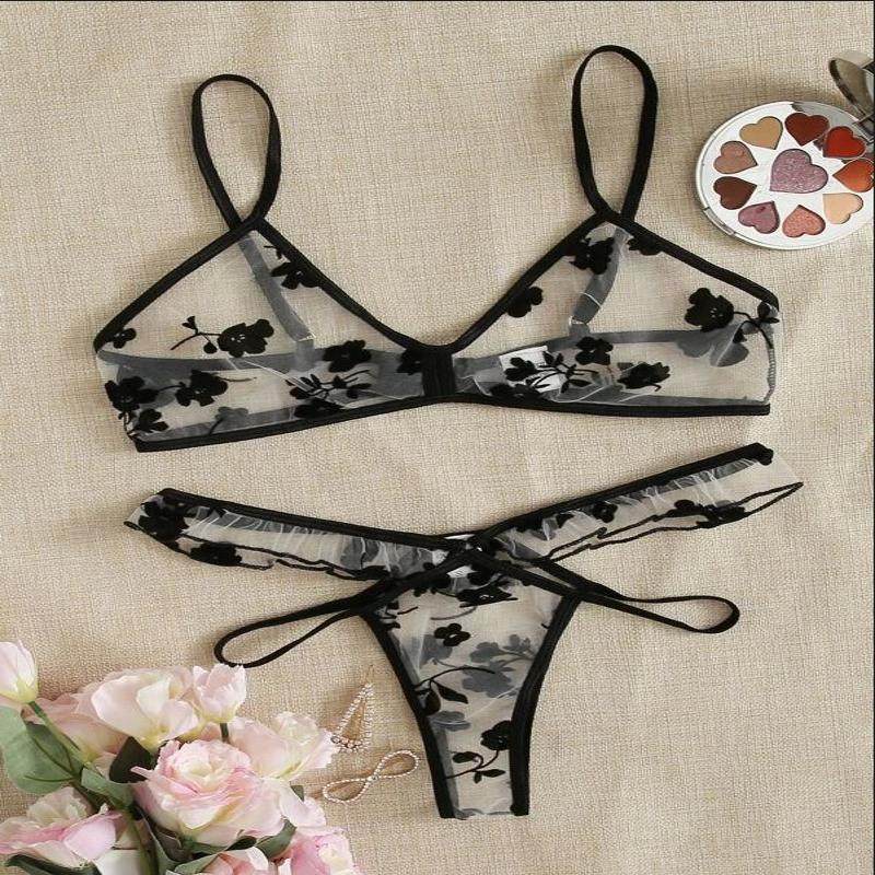 women's new underwear sexy bra two piece set