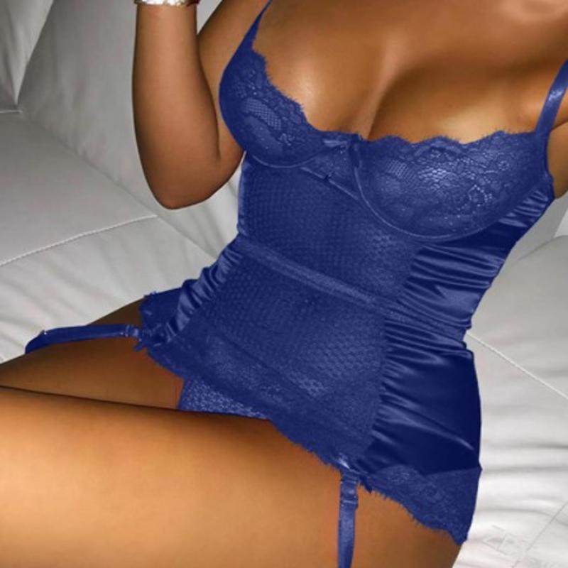 Lingerie sexy lace suspender buttock tight dress