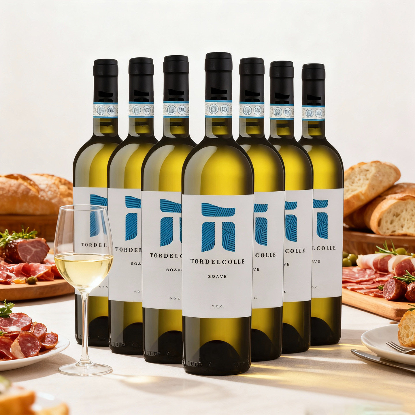 意大利DOC级原瓶进口托尔山霞多丽Soave长相思干白葡萄酒整箱