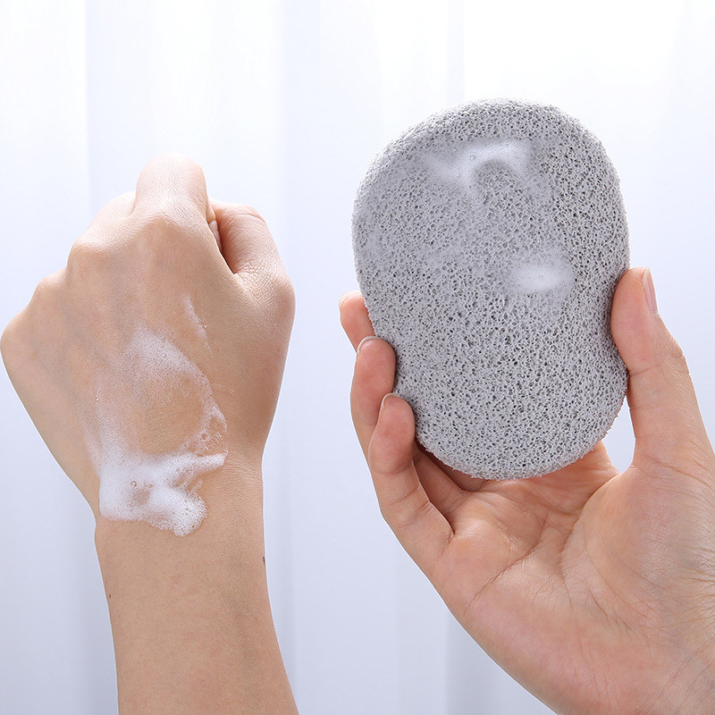 深层清洁火山泥洗脸扑洁面扑蜂窝状磨边卸妆粉扑木浆棉海绵洗颜棉
