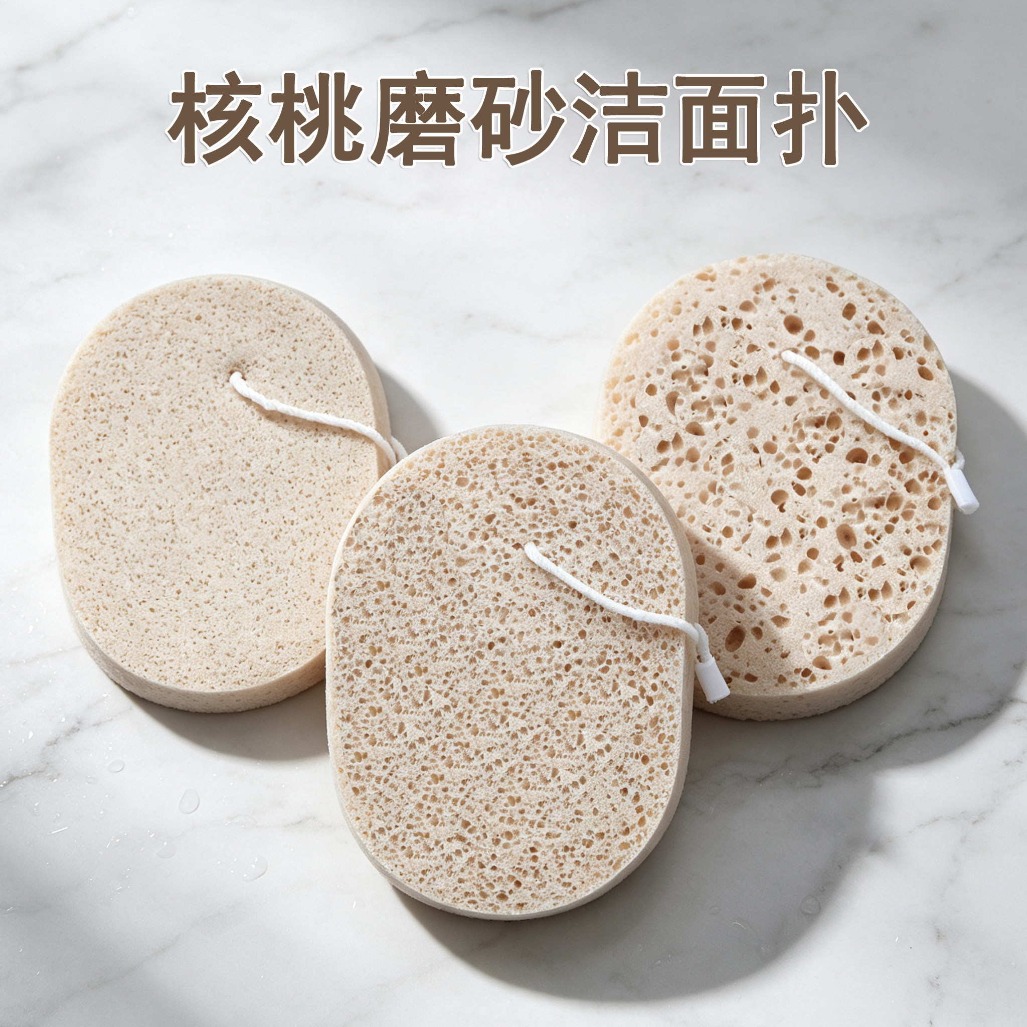 核桃洗脸扑去角质深层清洁
