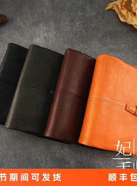 日本 brit house羊皮手账A5A6A7M5插扣款 软fufu小面包山羊皮手账