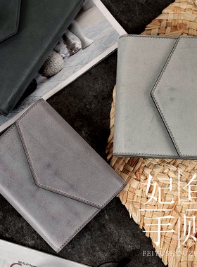 日本ODORU手帐真皮三折Lettera雾蜡牛皮信封造型A7/M5/A6