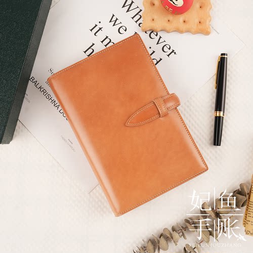 现货日本brelio马臀皮裸色手账