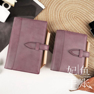 日本KNOX2026pearce水牛皮手工活页a6s手帐本环商务记事本收纳