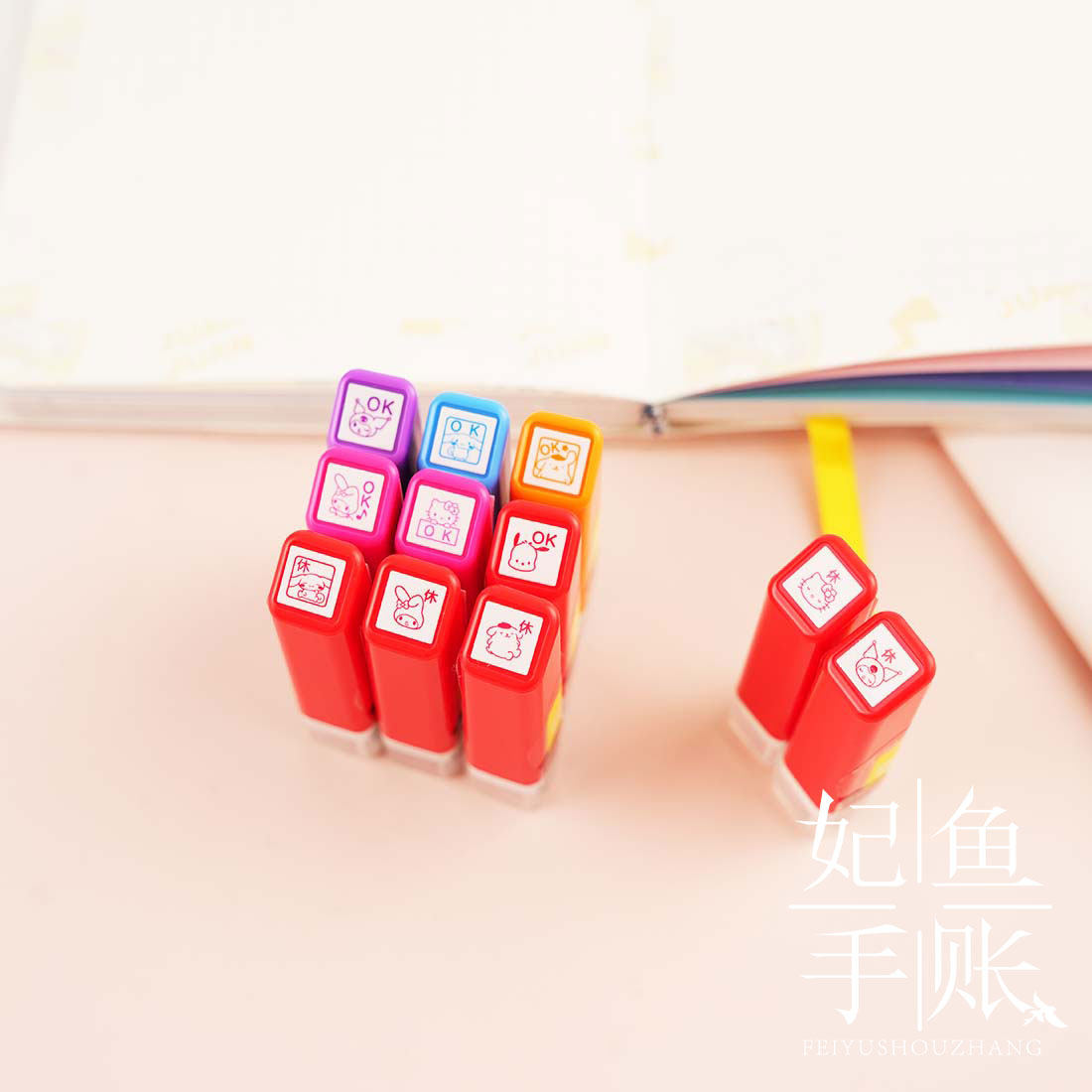 日本KODOMO NO KAO 三丽鸥联名浸透印章生活日程手账卡