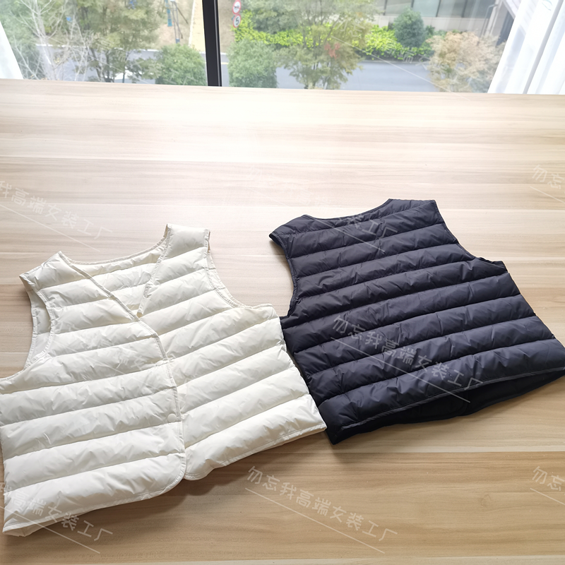 内搭神器# 90白鹅绒轻薄款羽绒服V领背心叠穿马甲羽绒内胆女25冬