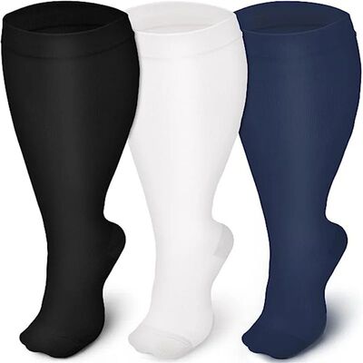 Compression Socks Plus Size Solid Color Sports Running Women