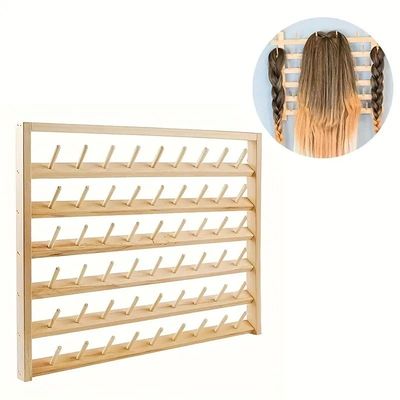 DIY Home Spindle Rack Wall Hanging Wooden Spool Sewing Threa