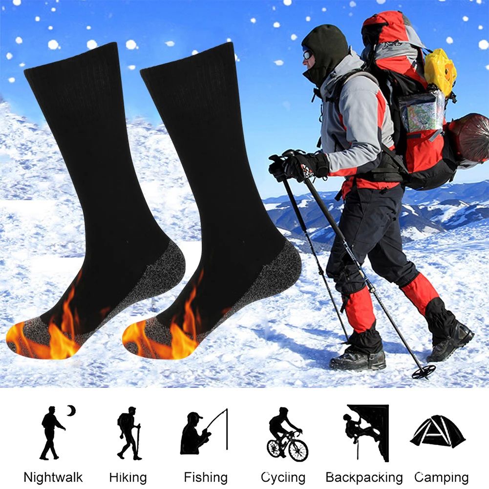 10-1 Pair Self Heating Socks Acetate Fibers Keep Warm Winter