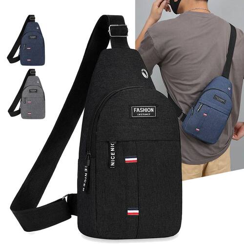 Chest Bag Men's One Shoulder Crossbody Bag Large Capacity Ou