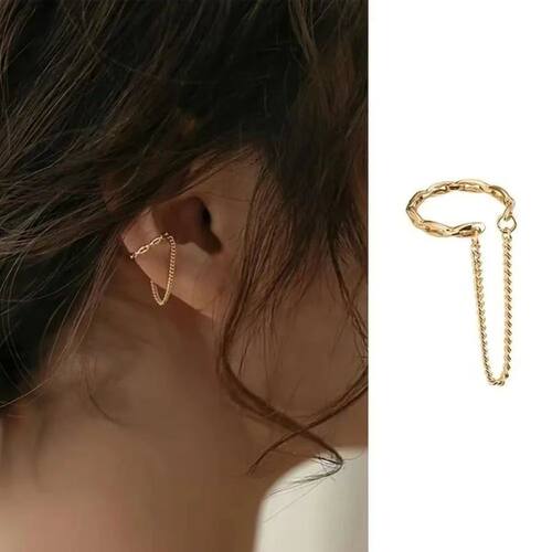1 PC Minilist No Piercing Ear Chain Cuff Earrings for Woman