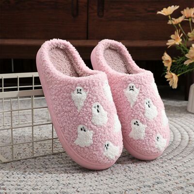 Halloween Slippers For Men Women Plush Slippers 6 Little Gho