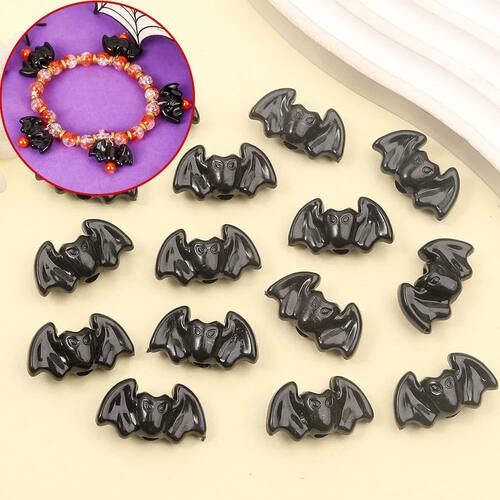 21/72/121pcs Multi Colored Bat Shapes Beads & Bead Assortmen