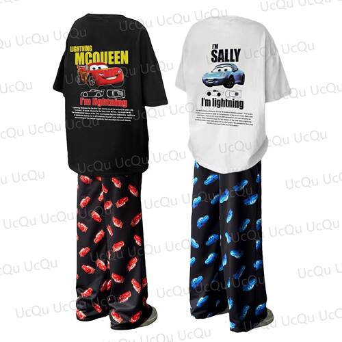 2025 The Cars Lightning McQueen&SALLY Summer Cotton T-Shirt