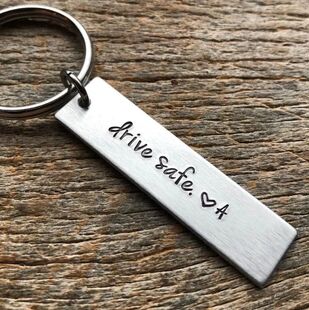 Drive Safe Stainless Steel Keychain Best Friend Keychain Key