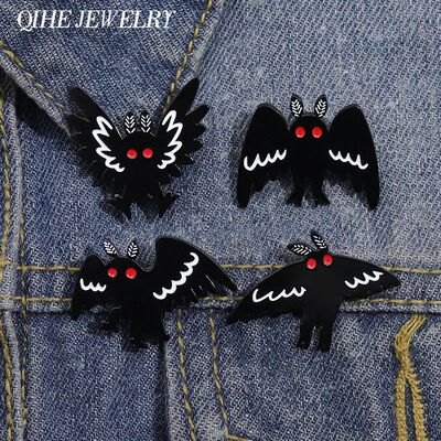 Punk Halloween Mothman Enamel Pin Brooch Lapel Badges Animal
