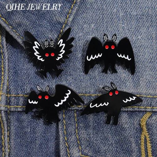 Punk Halloween Mothman Enamel Pin Brooch Lapel Badges Animal