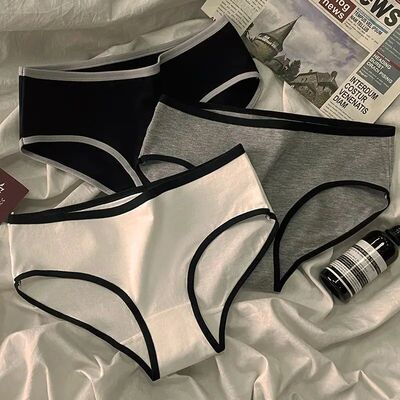 3pcs Sports Cool Style Instagram Minimalist Girls' Underwear