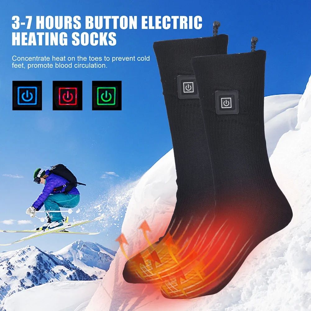 Heated Socks Winter Warm USB Rechargeable Heating Socks Moto