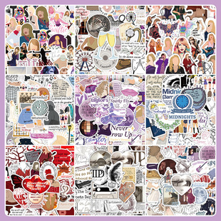 50 Taylor Swift Graffiti Stickers Luggage Water Cup Waterpro