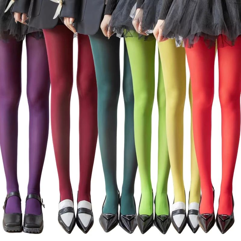 2025 New Spring Women's 80D Denier Velvet Opaque Tights Ladi