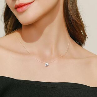 Transparent Fishline Women's Chokers Crystal Ball Pendants S