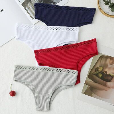 Cotton Underwear Ladies Panties Thongs Women's Triangle Unde