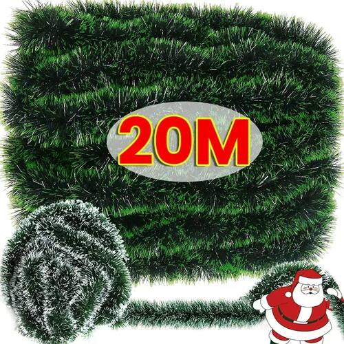2M Christmas Ribbon Garland Green Cane Tel Ribbons Xmas Tree