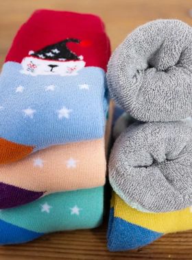 5 Pairs/Lot Cotton Children Kids Socks for Girls Boys Winter