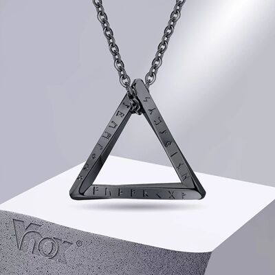 Vnox Norse Viking Pendant Necklaces, Men Twisted Stainless S