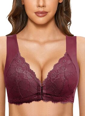 Front Close Bra Lingerie Womens No Steel Ring French Womens