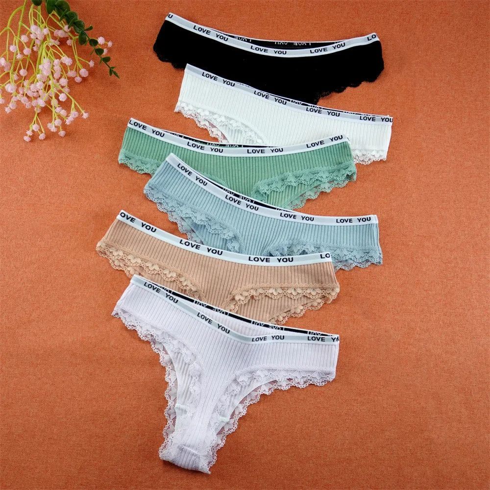3pcs Cotton Thong Panties Women Sales G-string Underwear Set图片