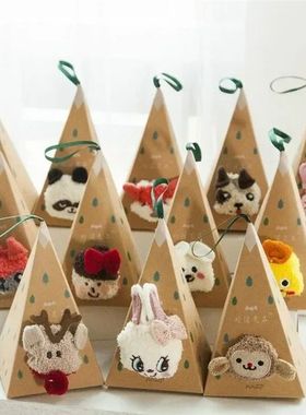 Men's and women's Christmas gift socks cute warm fluffy fuzz