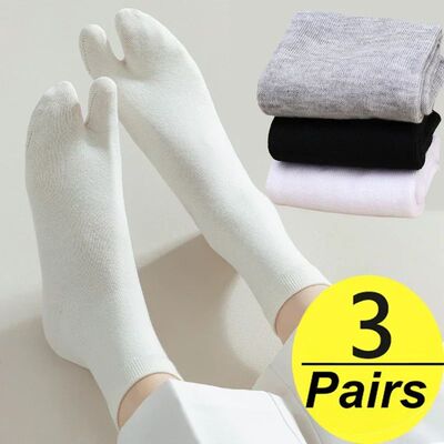 Fashion Style Tabi Toe Socks for Men Women Summer Fiber Two