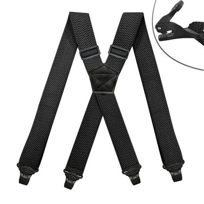Heavy Duty Work Suspenders for Men 3.8cm Wide X-Back with 4