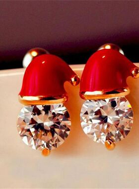 Women's Christmas Stud Earrings  Trend New in Year Jewelry G