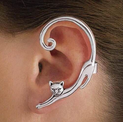 Cute Cat Clip On Earrings Ear Cuff Earrings for Women Orecch